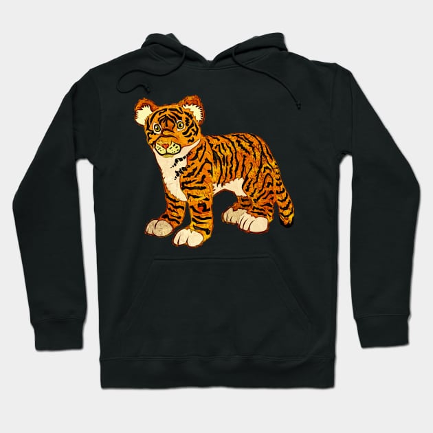 Baby Tiger Cub Hoodie by evisionarts